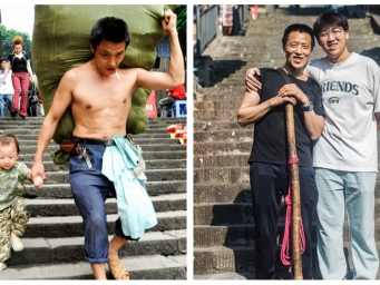 “棒棒父子”照片全网走红15年：一场平凡人的“慢逆袭”